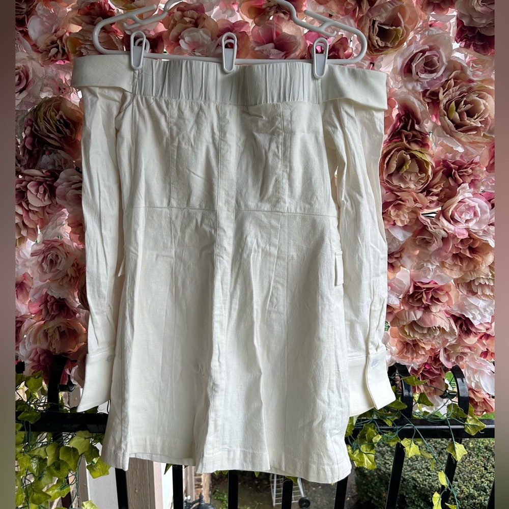 New Linen White top Dress